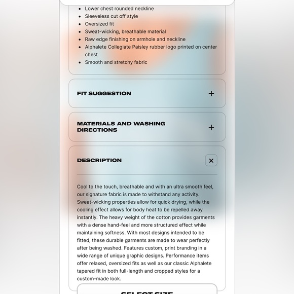 Alphalete Paisley Print Raw Cut Tank - Picture 4 of 9